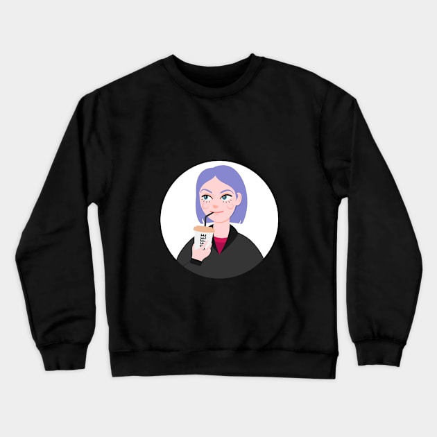 Coffee girl Crewneck Sweatshirt by Raiarts